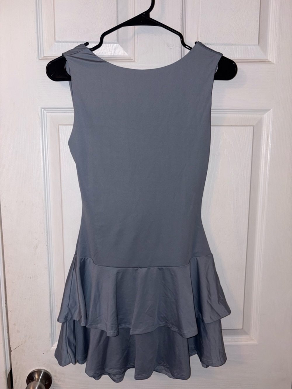 NIA Nari Dress Slate Blue Tiered Mini Sleeveless NWT Size S
